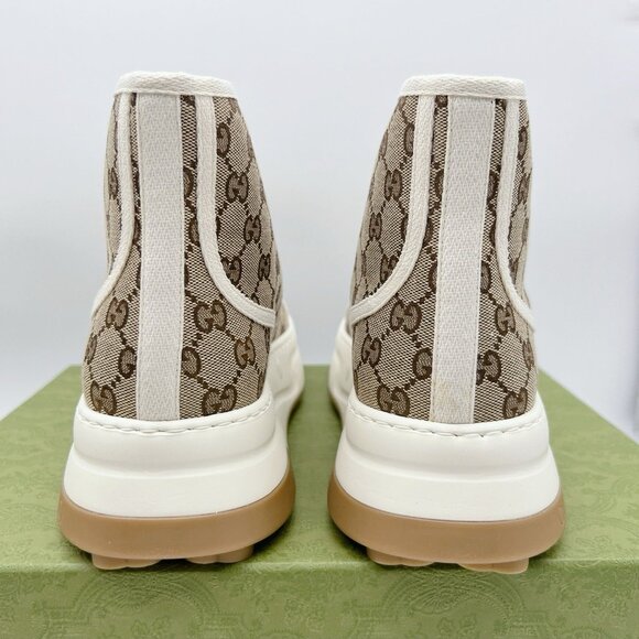 Gucci TENNIS 1977 TRECK HIGH GG JACQUARD SNEAKER Interlocking Mens UK 14 US 14.5 - Picture 12 of 16